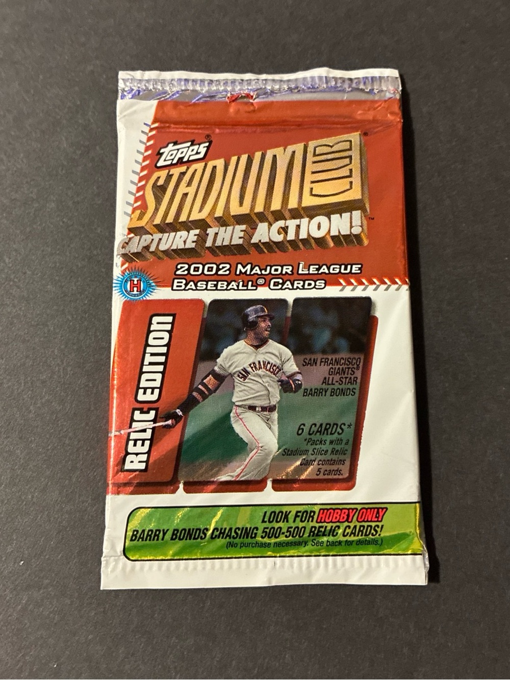 2002 Topps Stadium Club Capture The Action! Relic Edition Sealed Pack